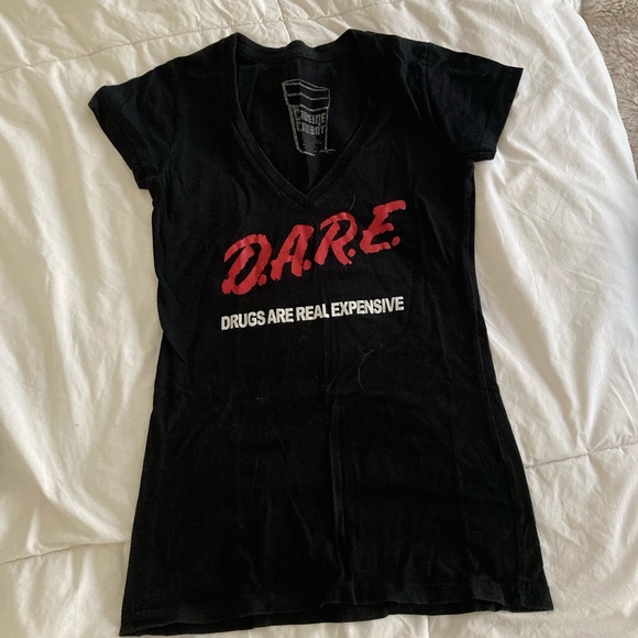 Codeine Cowboys DARE V-neck T-Shirt - Picture 1 of 3
